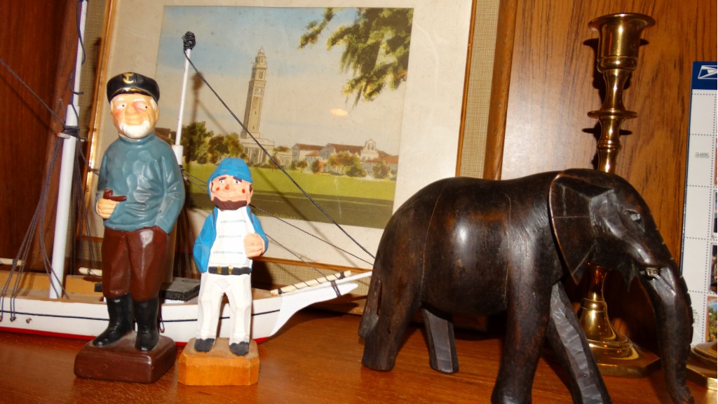 Shelf Lot Prints and Bibelots for Library or Den