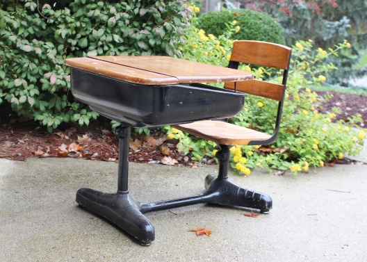 Vintage School Desk with Attached chair
