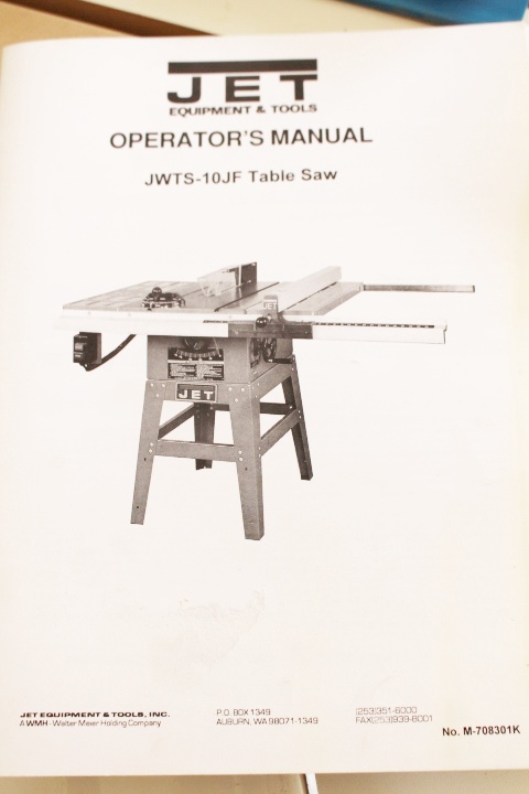 Jet Gold Series Tablesaw and Accessories