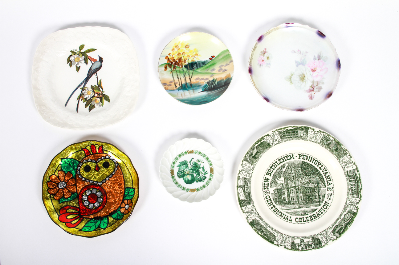 Various Sized Collectible Decorative Plates 