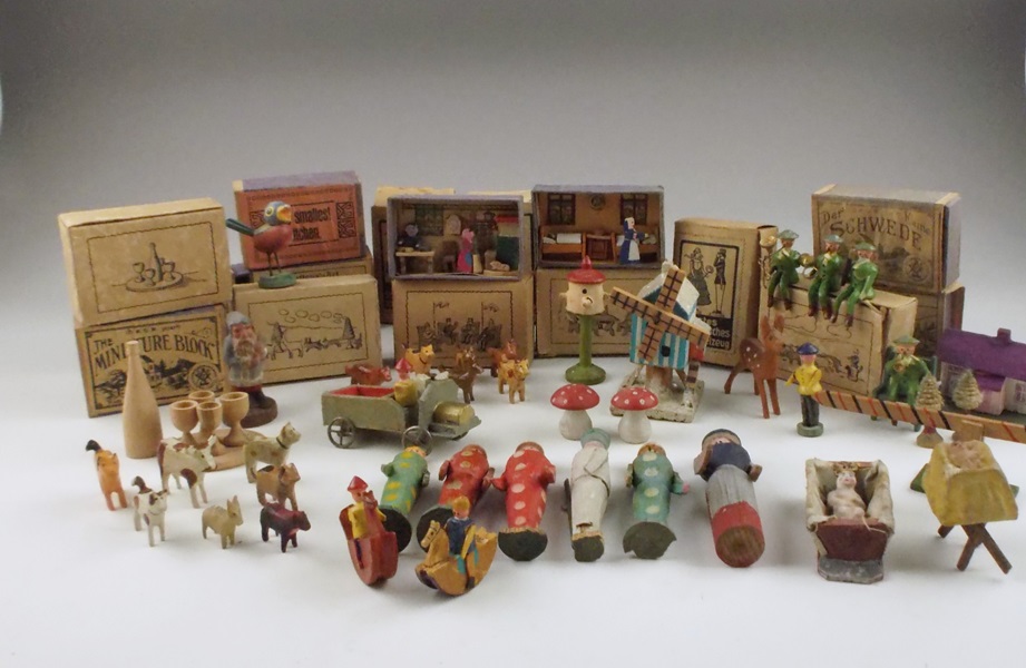 Vintage Erzgebirge Miniature Wooden Toys 