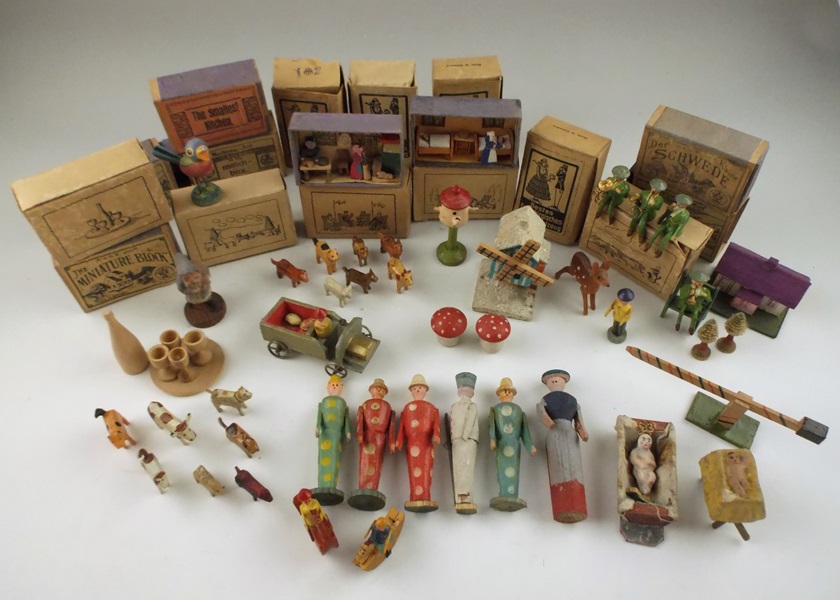 Vintage Erzgebirge Miniature Wooden Toys 