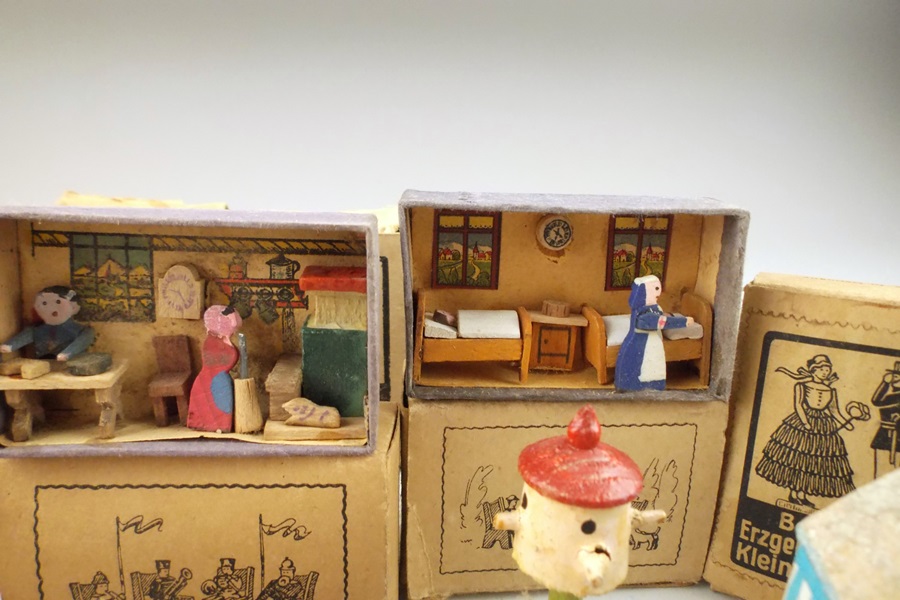 Vintage Erzgebirge Miniature Wooden Toys 