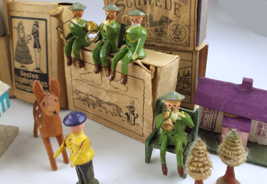 Vintage Erzgebirge Miniature Wooden Toys 