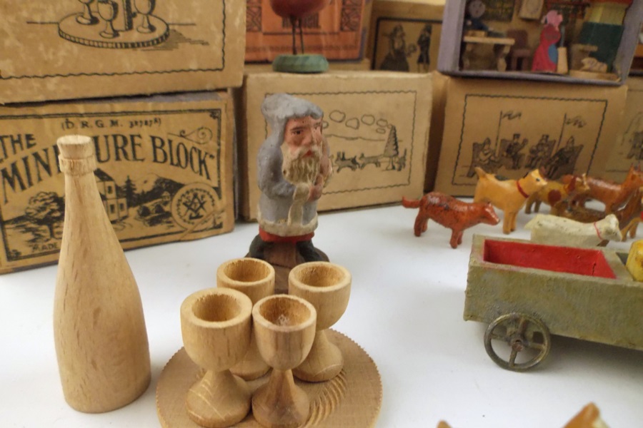 Vintage Erzgebirge Miniature Wooden Toys 
