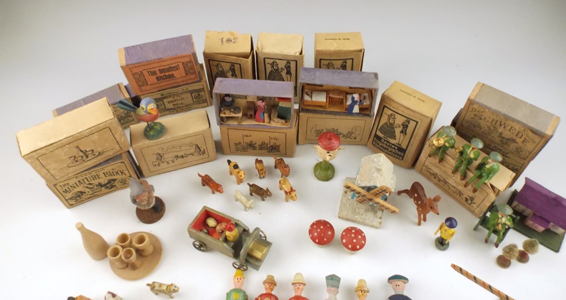 Vintage Erzgebirge Miniature Wooden Toys 