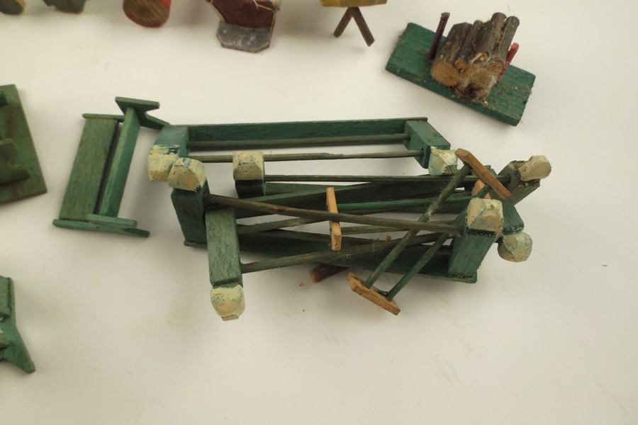 Vintage Erzgebirge Miniature Wooden Toys 