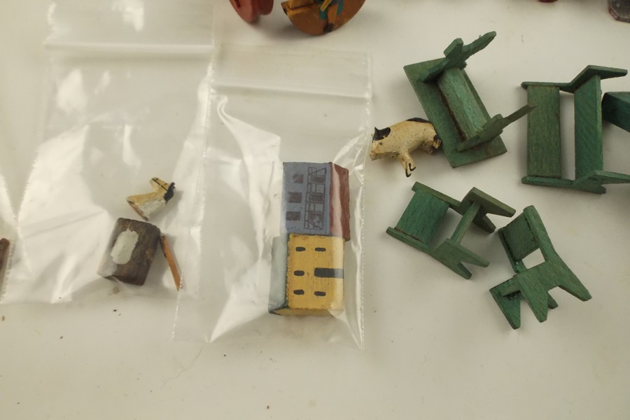 Vintage Erzgebirge Miniature Wooden Toys 