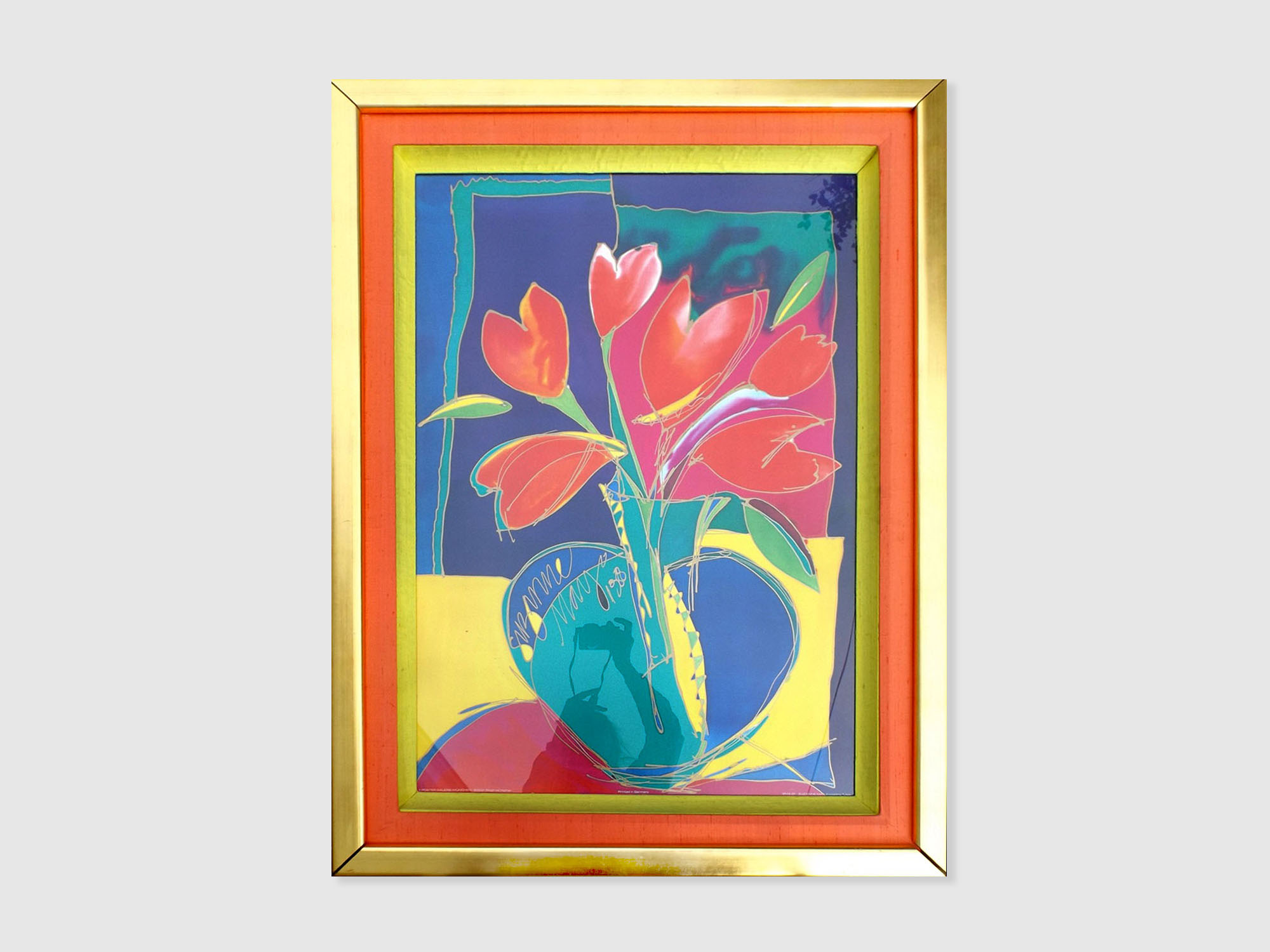 Suzanne May Offset Lithographic Poster Exploding Tulips