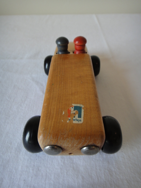 Two Vintage Holgate Wood Race Cars