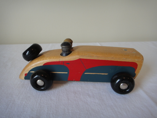 Two Vintage Holgate Wood Race Cars