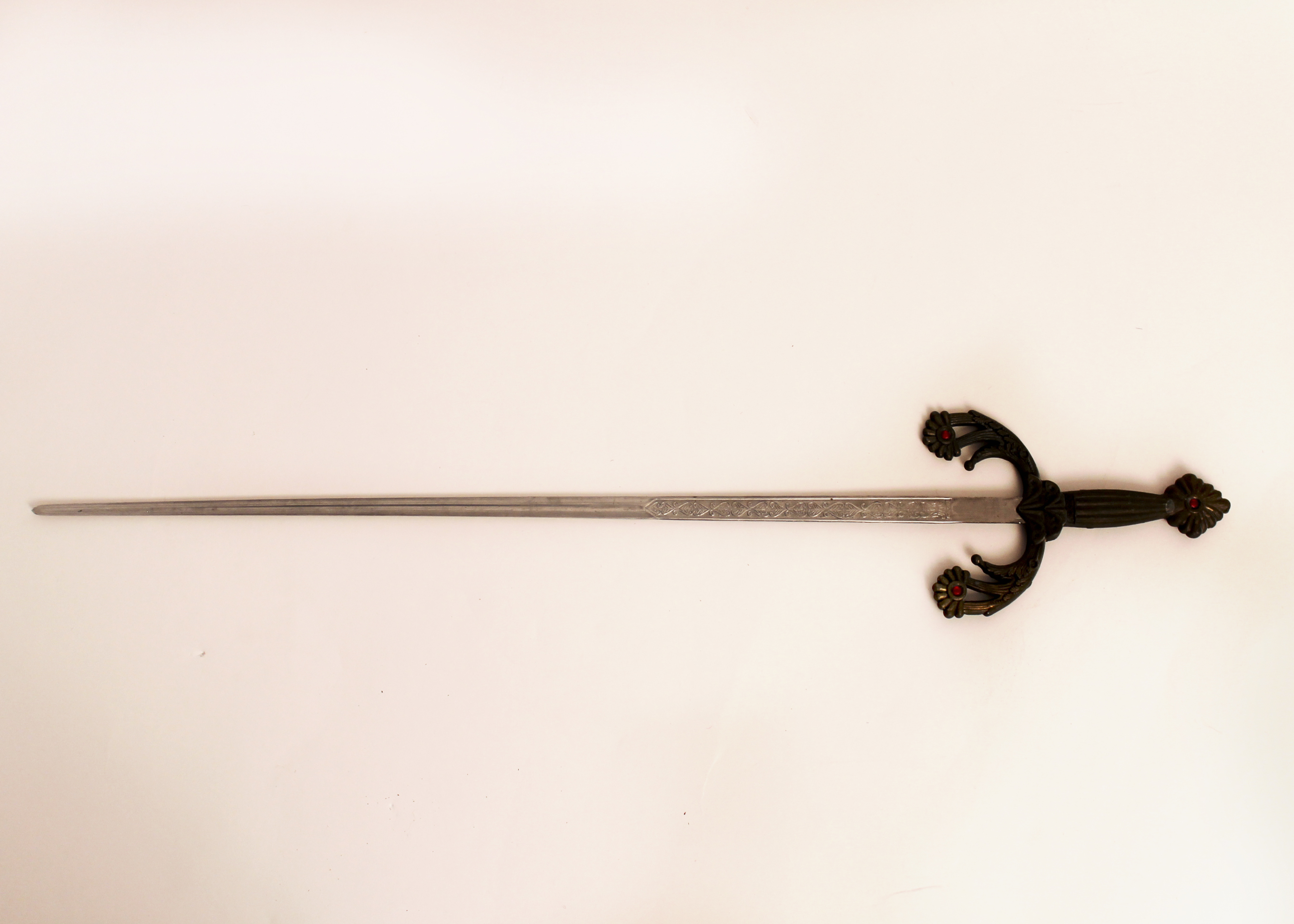 Vintage Decorative Steel Sword with Ornate Handle