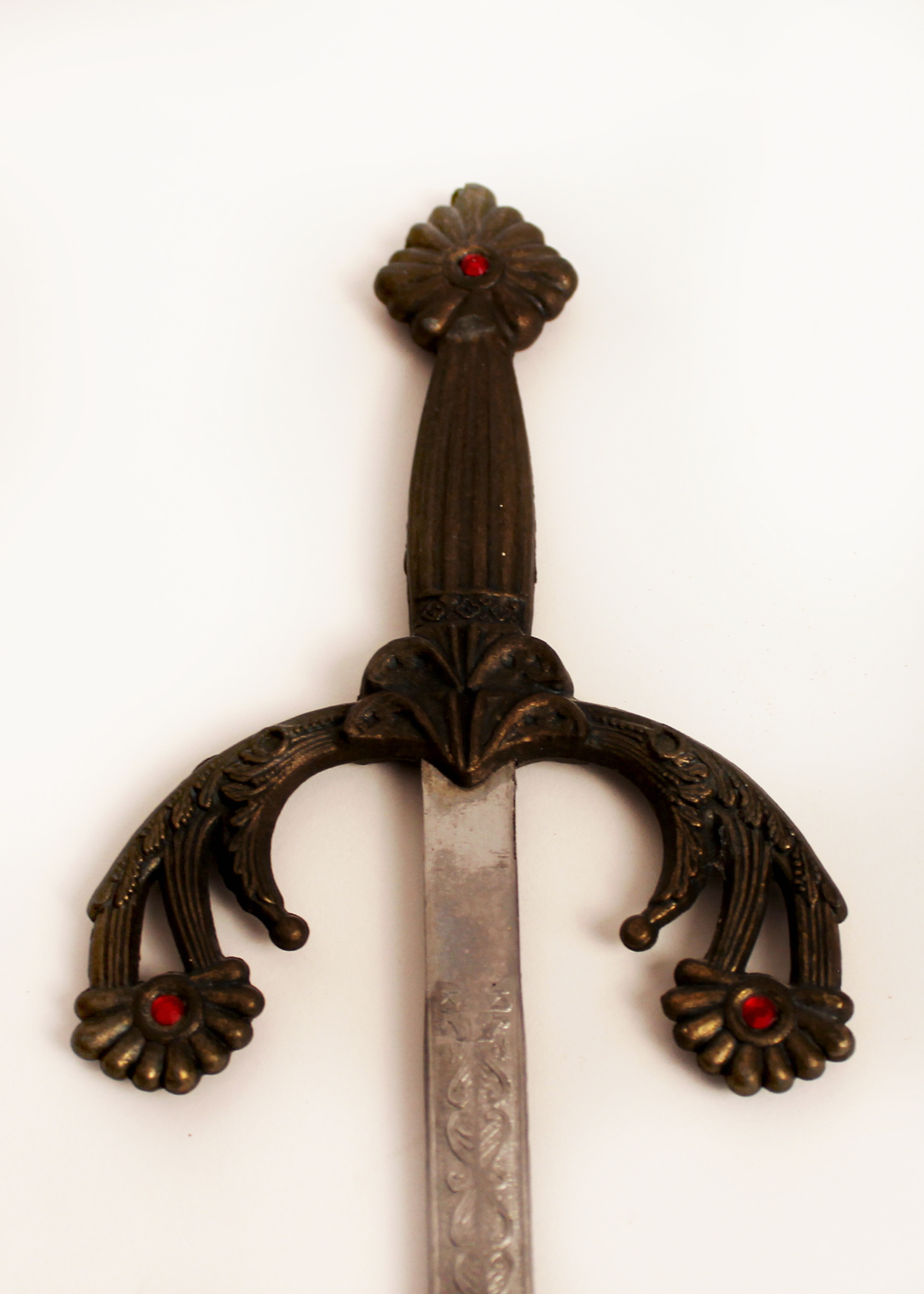 Vintage Decorative Steel Sword with Ornate Handle