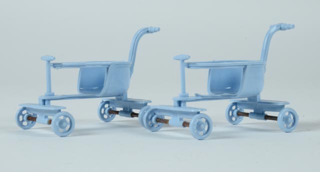 Vintage Story Book Doll and Two Jerryco Baby Strollers