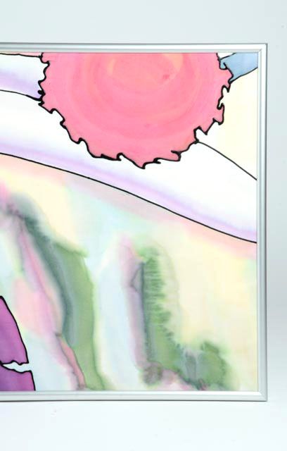 Original Gunter Schwegler Silk Dyed Painting