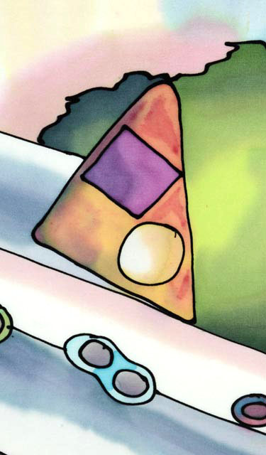 Original Gunter Schwegler Silk Dyed Painting