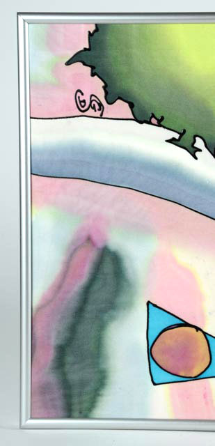 Original Gunter Schwegler Silk Dyed Painting