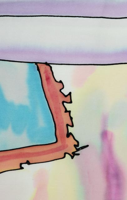 Original Gunter Schwegler Silk Dyed Painting