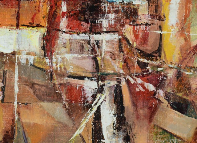 Original Joop Sanders Abstract Expressionist Acrylic on Canvas