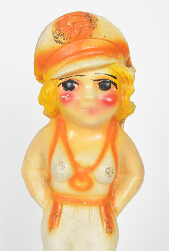 Hand Decorated Chalkware Sailor Girl 