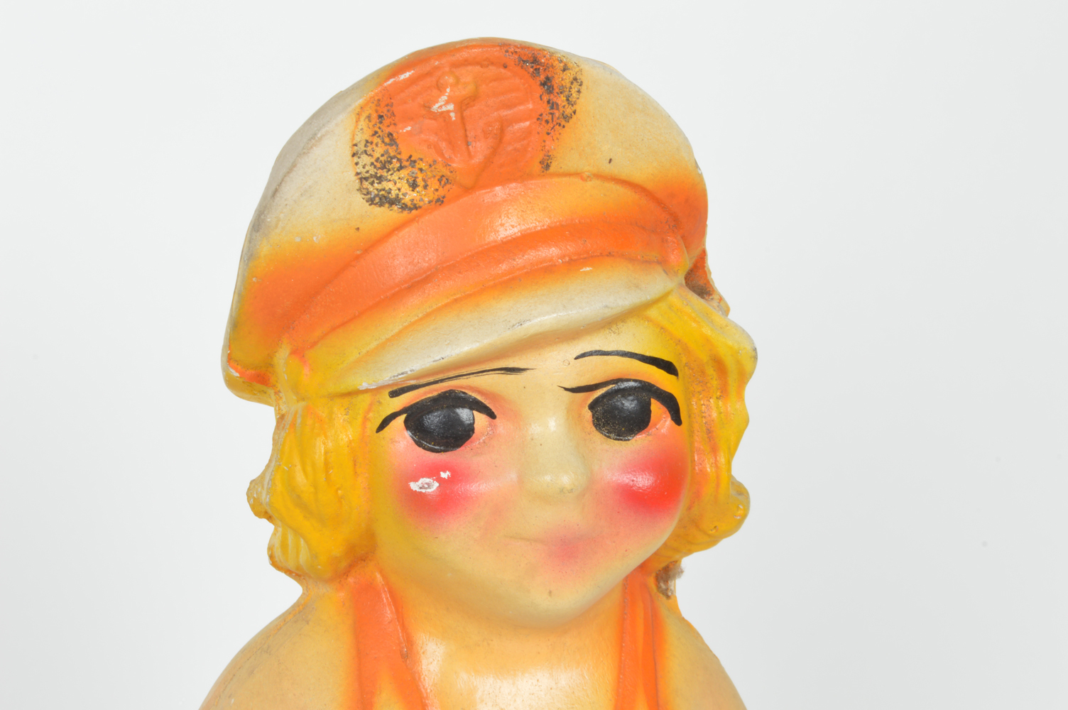 Hand Decorated Chalkware Sailor Girl 