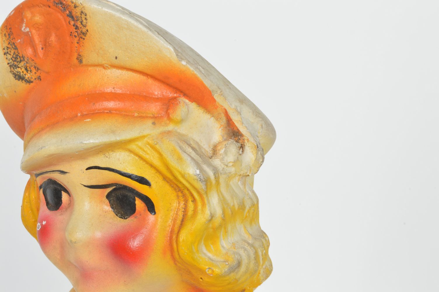 Hand Decorated Chalkware Sailor Girl 