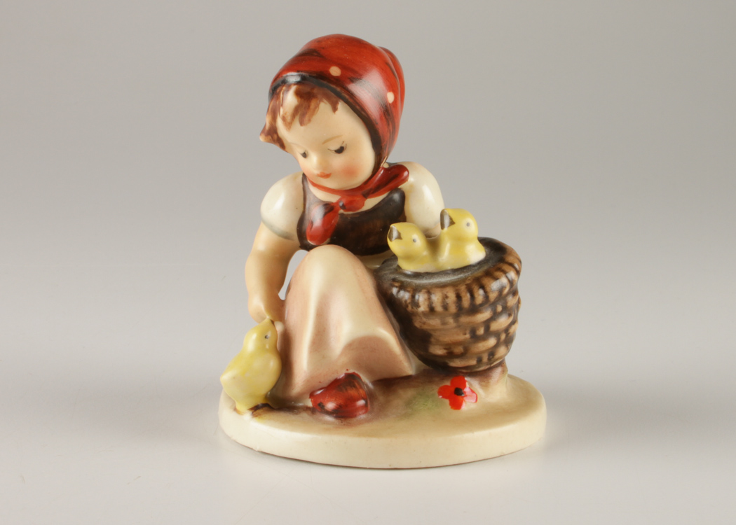 Circa 1935 Hummel "Chick Girl" Figurine 