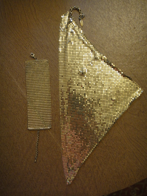 Whiting & Davis Mesh Necklace/Collar and Bracelet