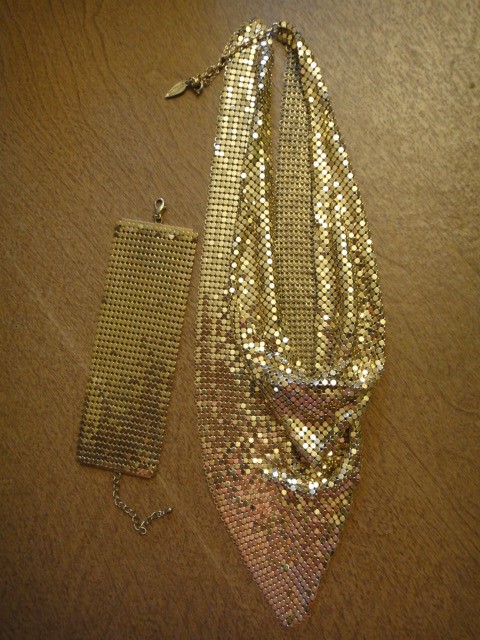 Whiting & Davis Mesh Necklace/Collar and Bracelet