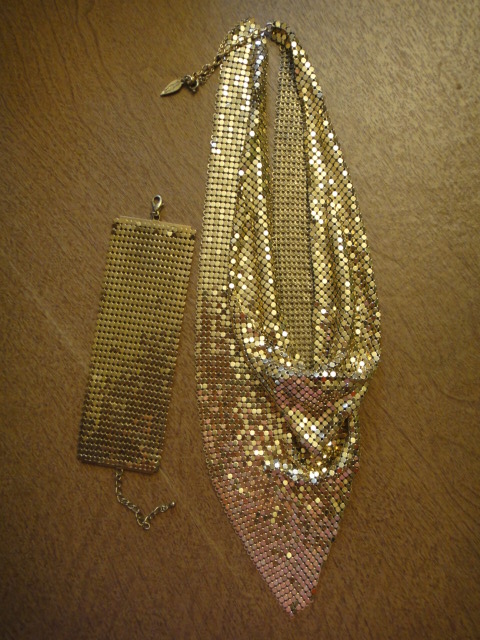 Whiting & Davis Mesh Necklace/Collar and Bracelet