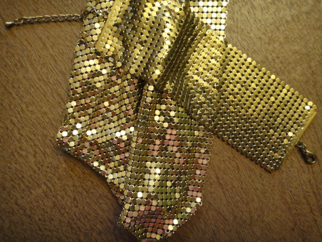 Whiting & Davis Mesh Necklace/Collar and Bracelet