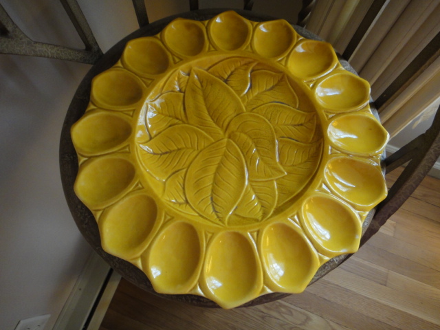 Vintage Ceramic Deviled Egg Plate