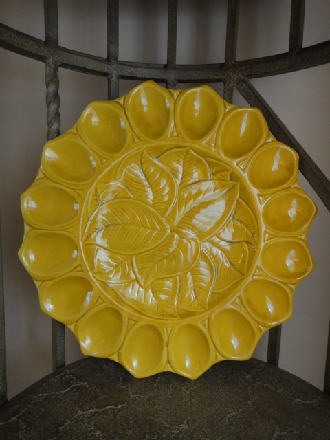 Vintage Ceramic Deviled Egg Plate