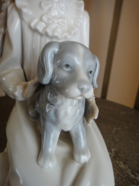 NAO Lladro "Girl Sitting With Puppy Dog" #A-30 Porcelain Figurine