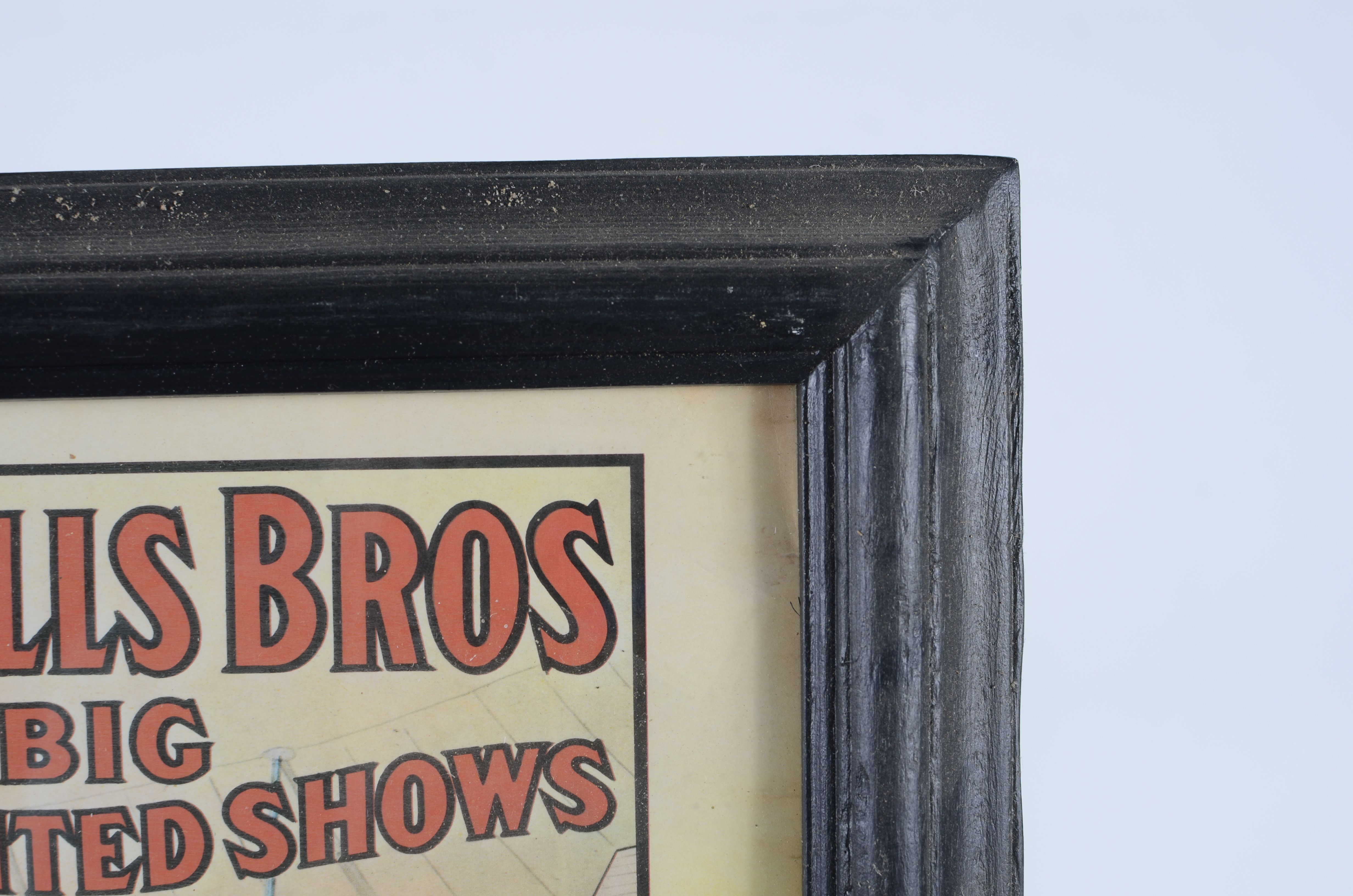 Vintage Adam Forepaugh & Sells Bros. Big United Shows Poster