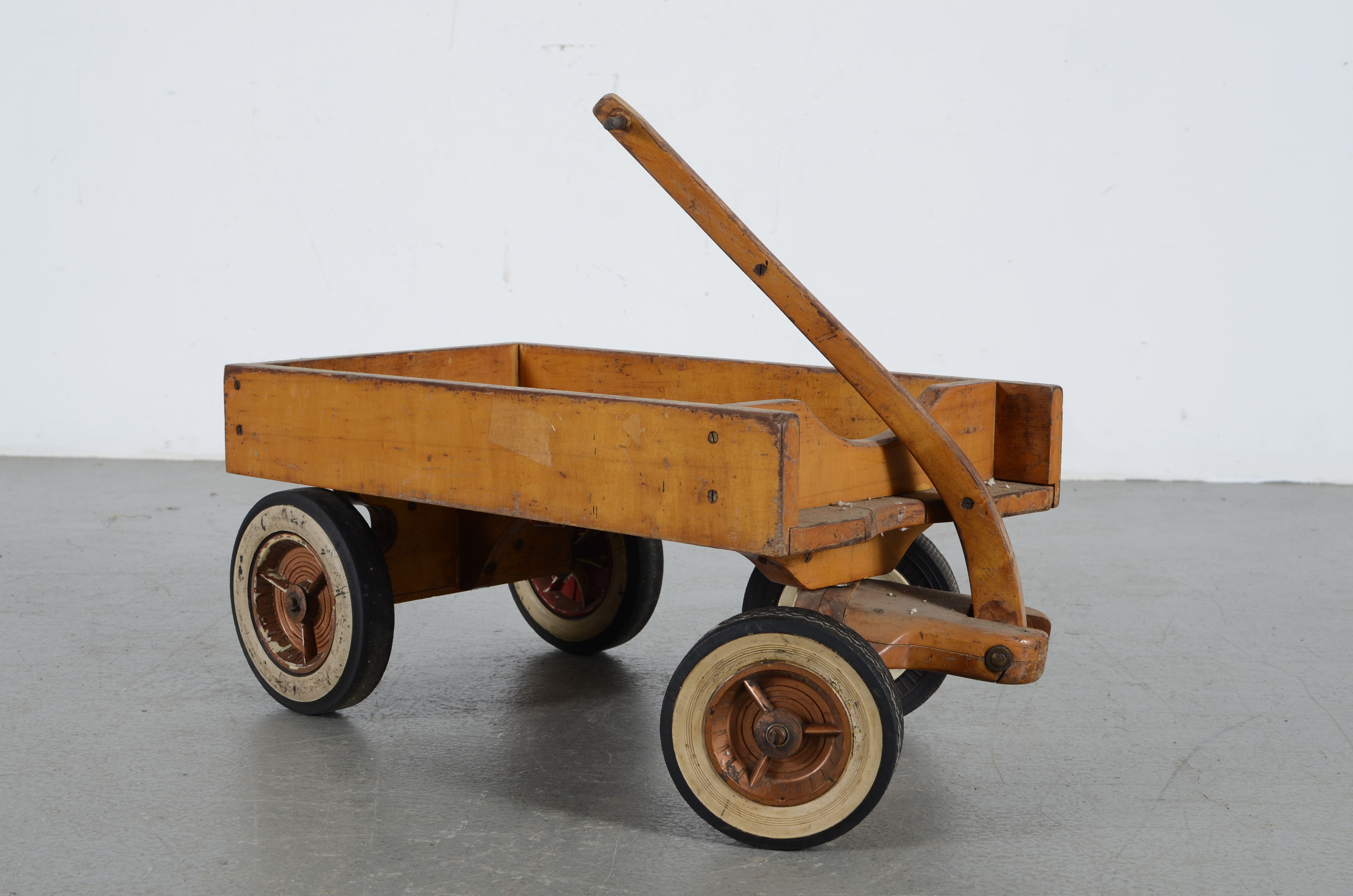 Vintage Homemade Child's Wooden Wagon