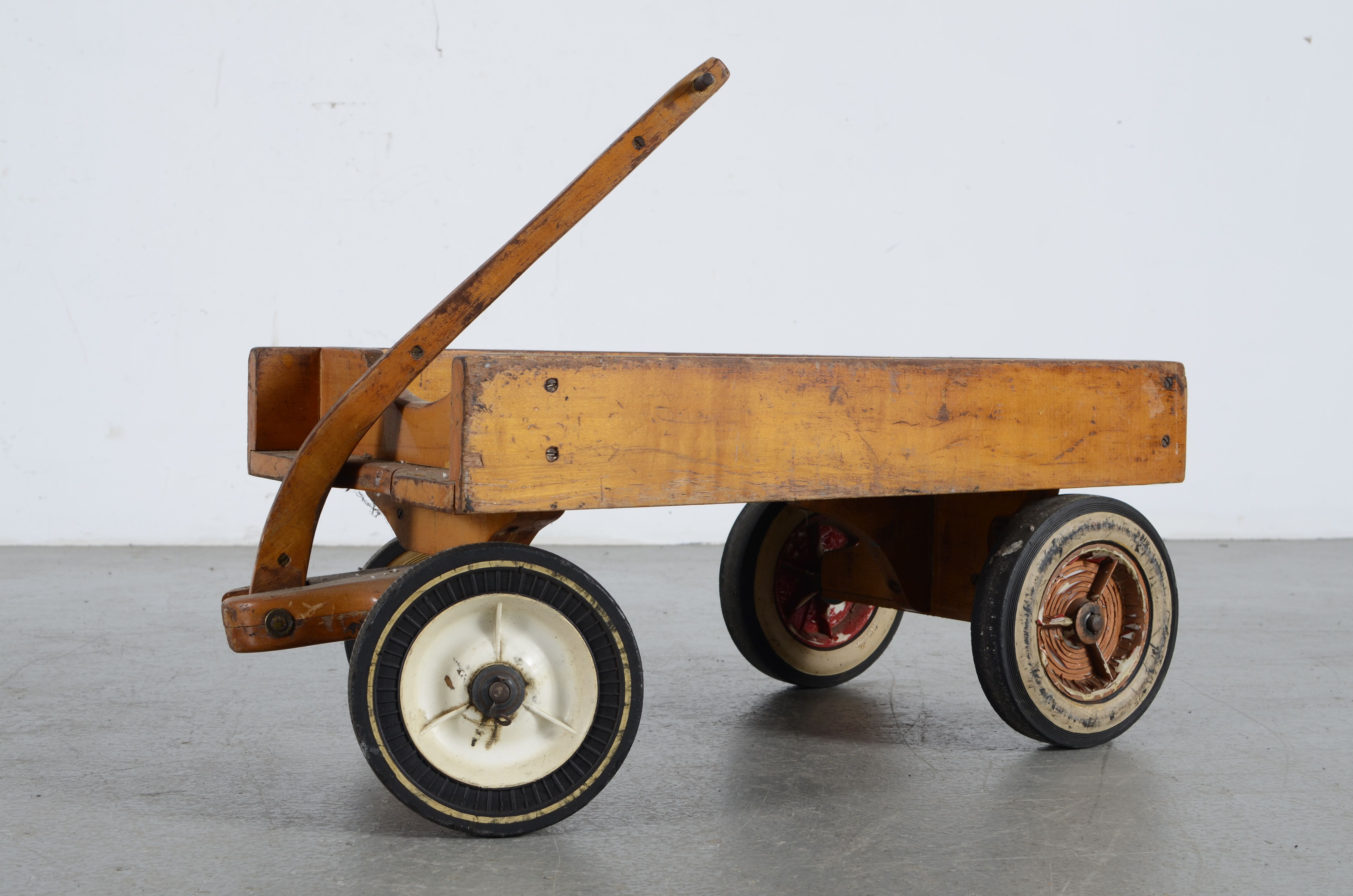 Vintage Homemade Child's Wooden Wagon