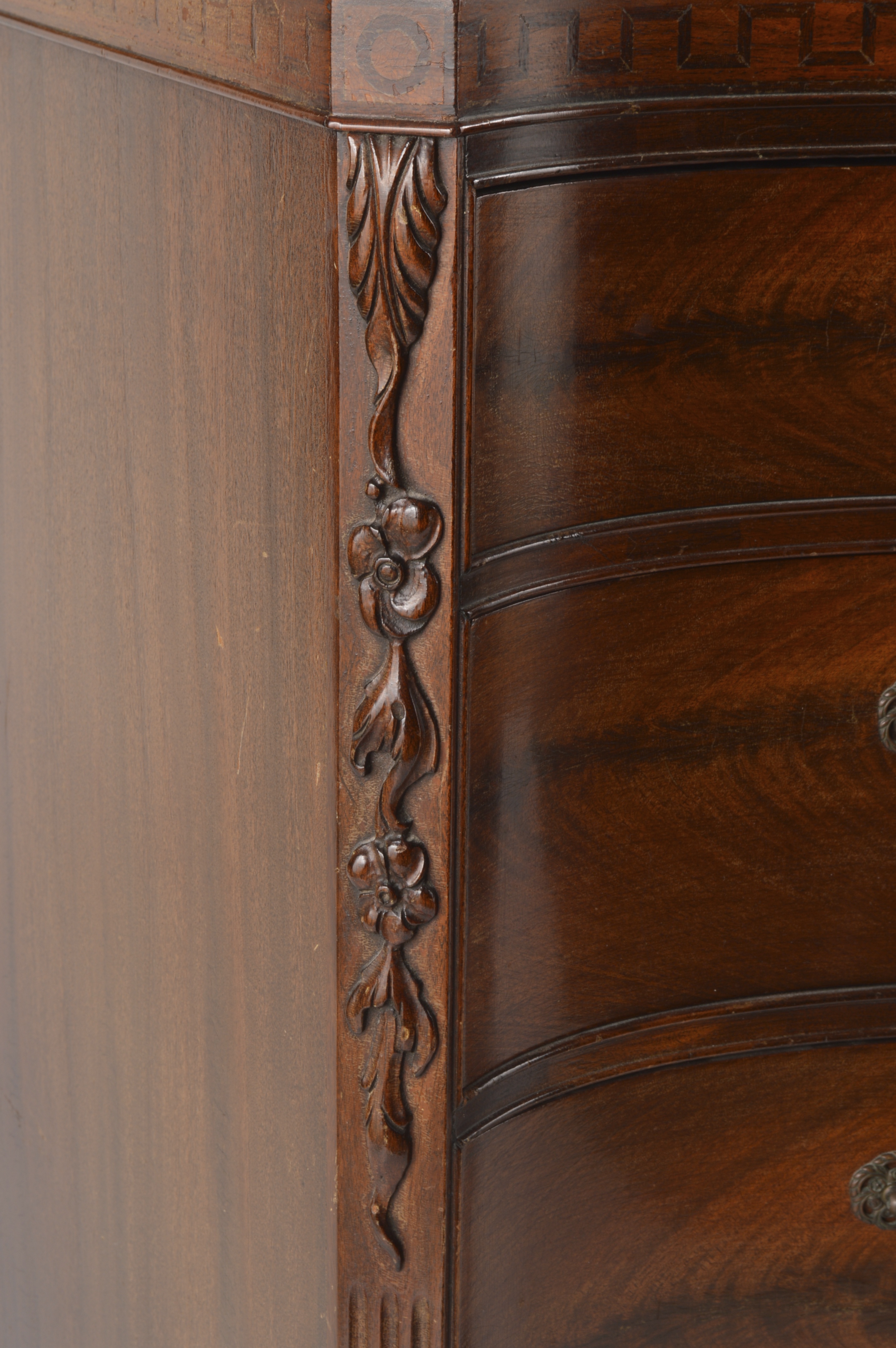 Genuine Mahogany Serpentine Front Chest of Drawers