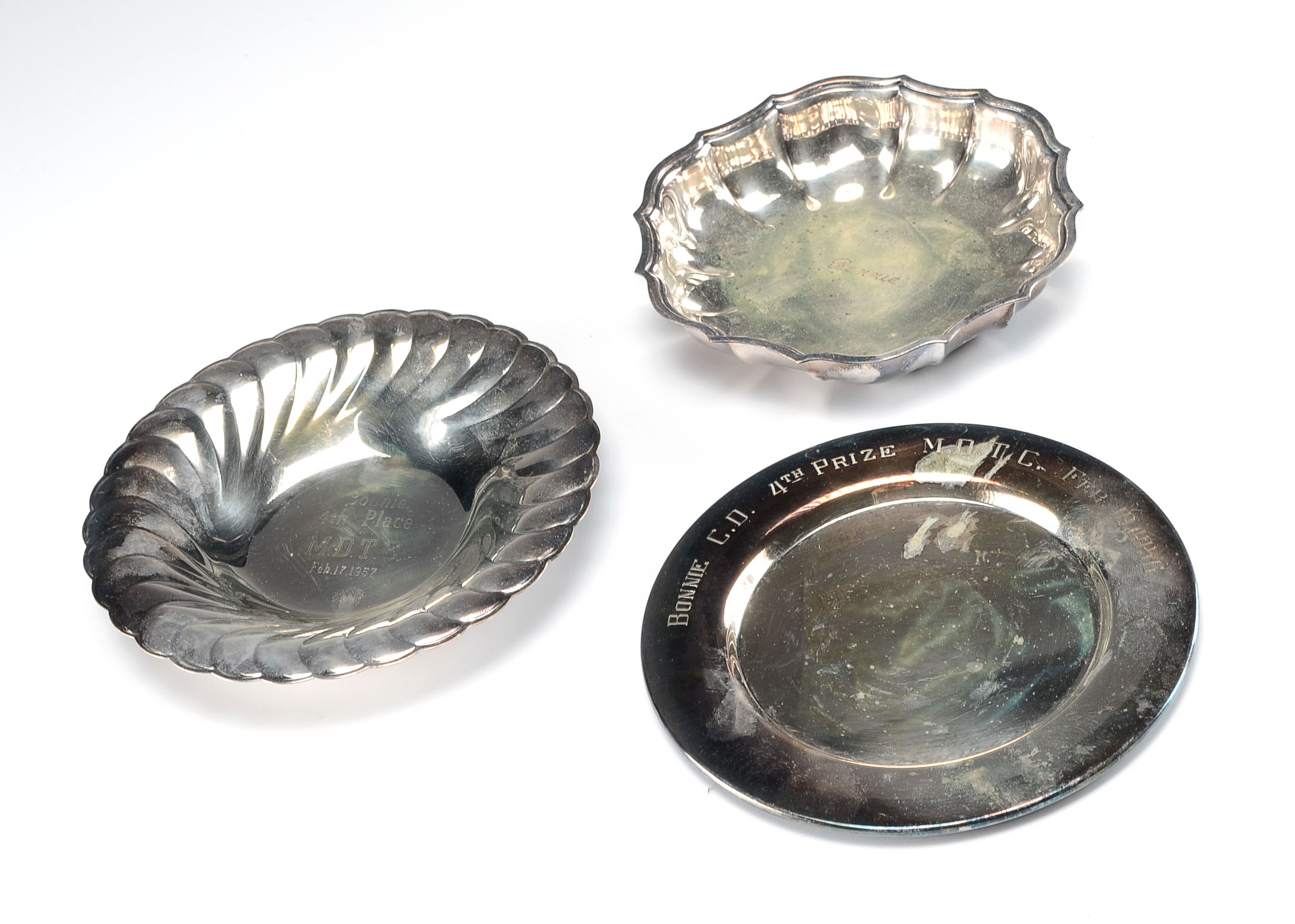 Three Vintage Silver-Plated Dishes