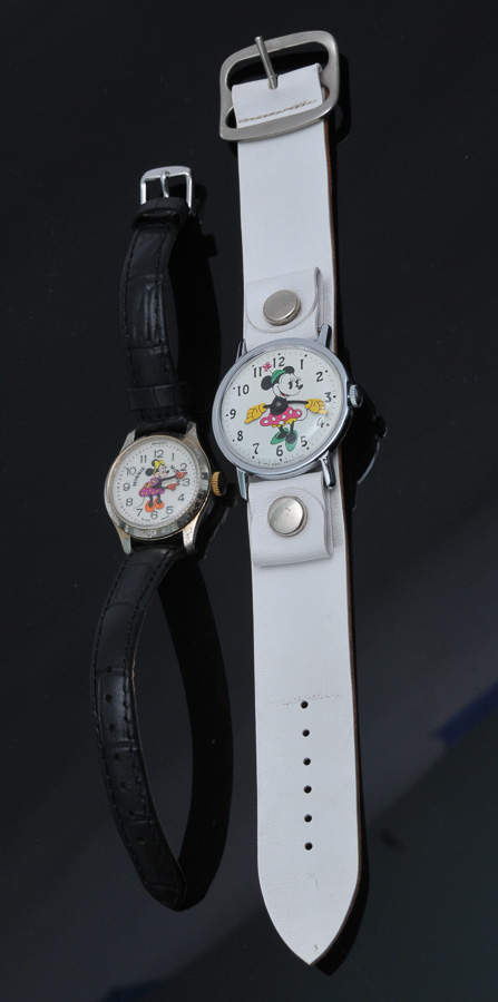 Two Analog Minnie Mouse Watches, circa 1973
