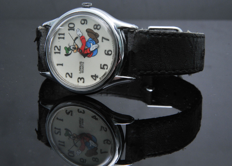 Goofy “Backwards” Quartz Watch, circa 1990's