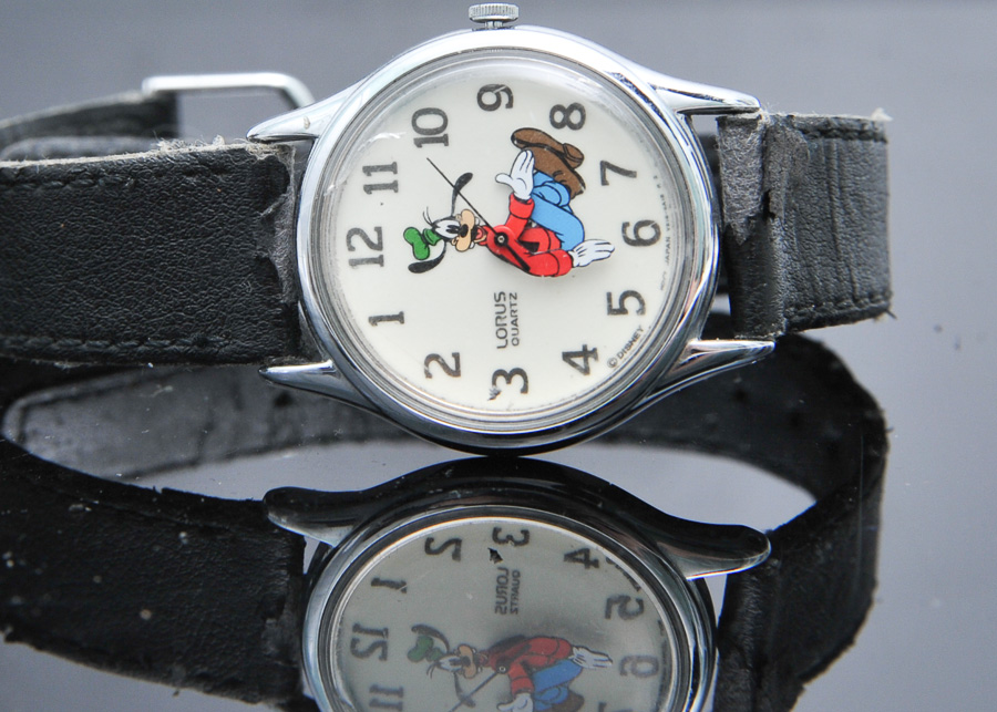 Goofy “Backwards” Quartz Watch, circa 1990's