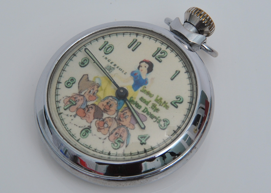 Vintage Snow White and The Seven Dwarfs Pocket Watch by Ingersoll