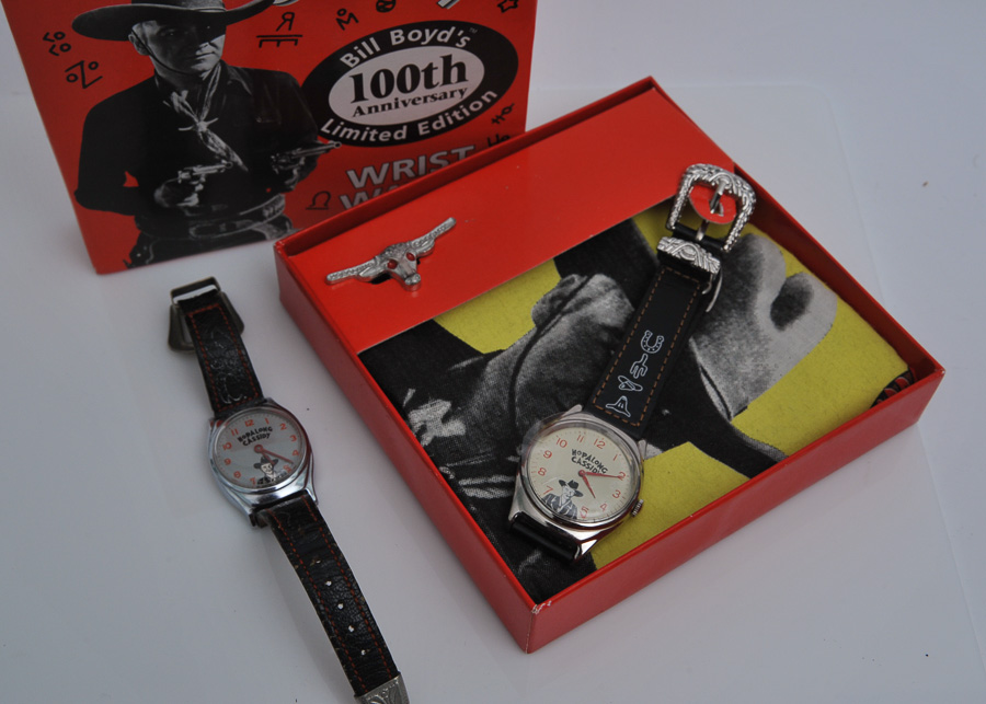 Two Hopalong Cassidy Watches, circa 1950 and 1994