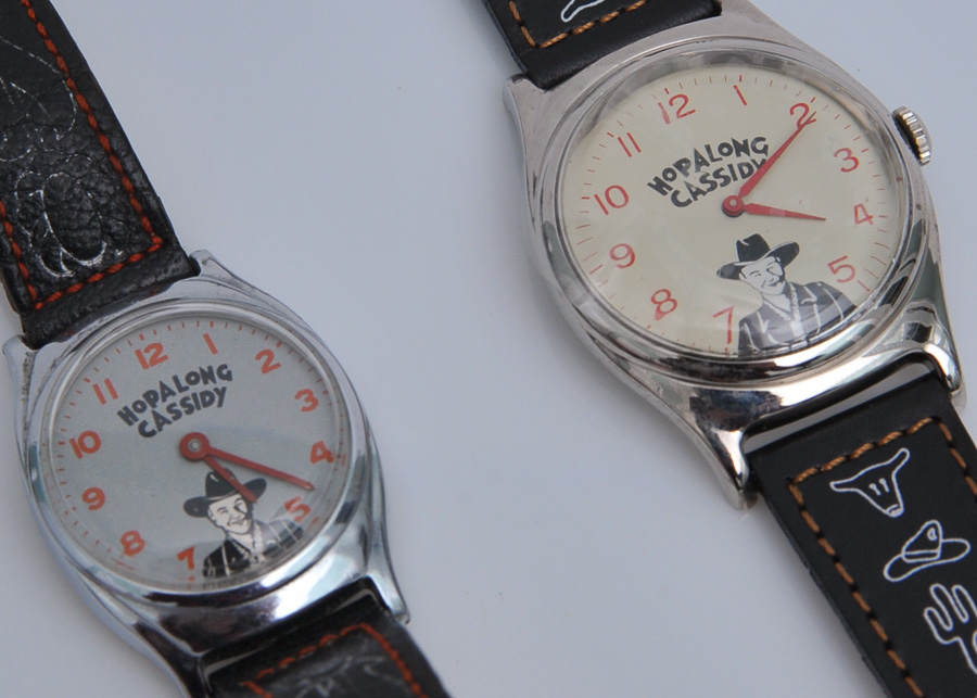 Two Hopalong Cassidy Watches, circa 1950 and 1994