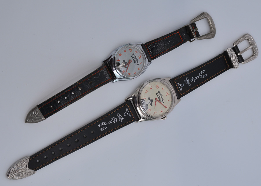 Two Hopalong Cassidy Watches, circa 1950 and 1994