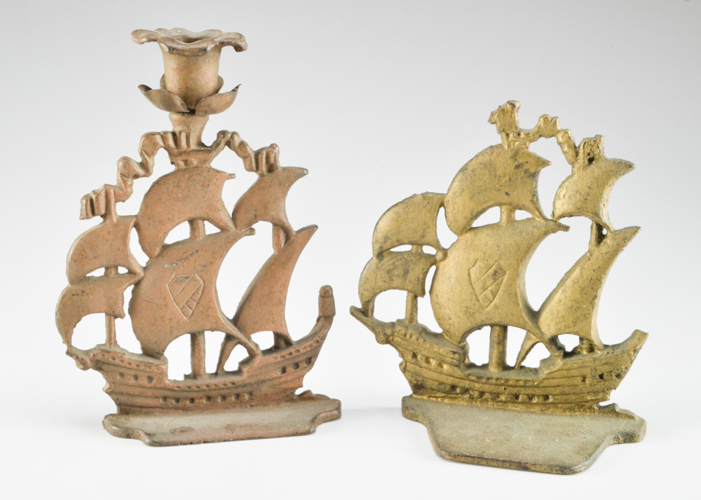 Two Antique Sail Ship Collectables