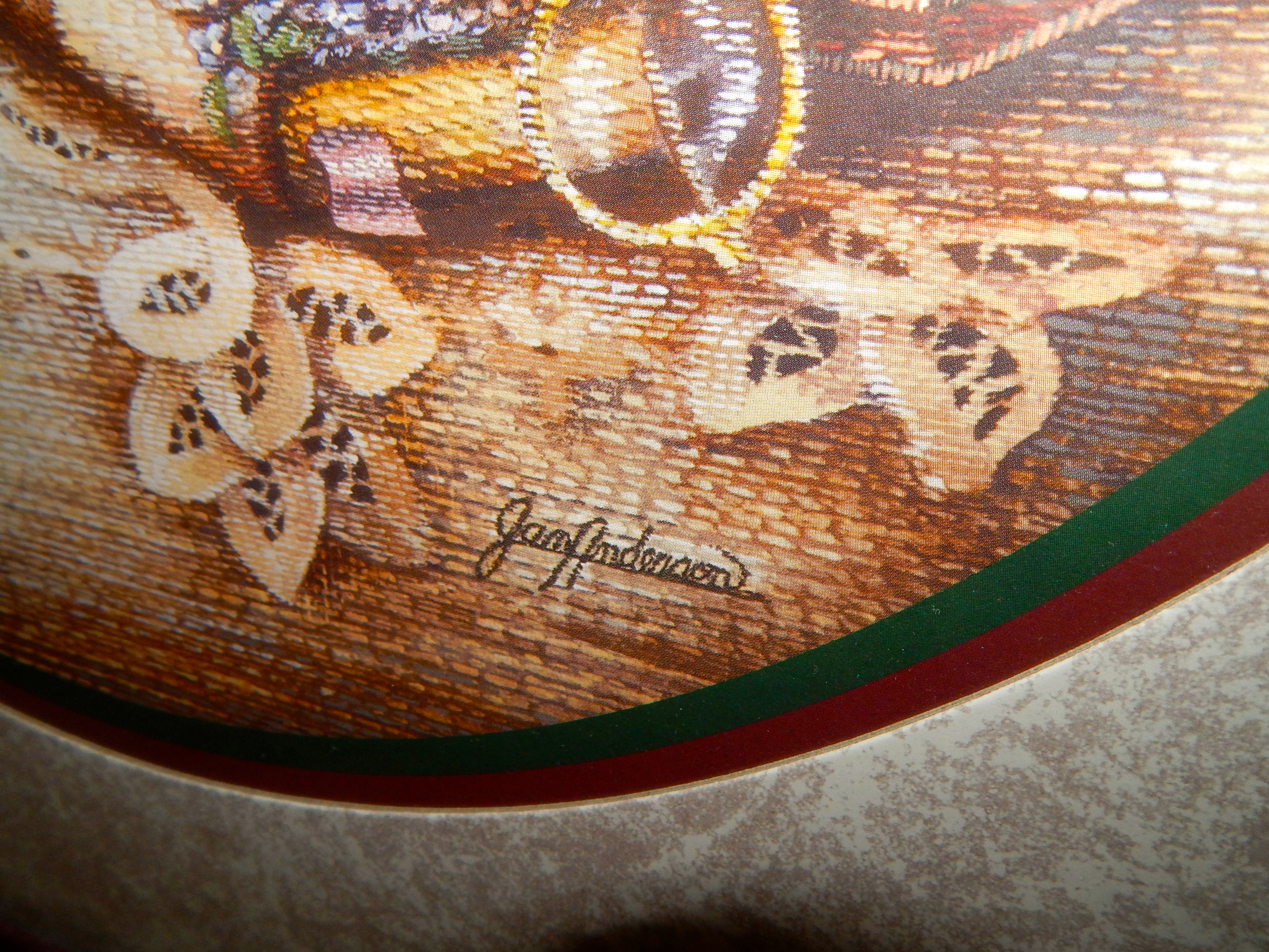 Vintage Framed Jan Anderson Print and Italian Floral Art 