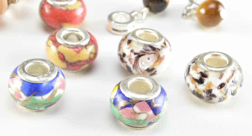 Trollbeads Silver Bracelet with Trollbeads and Chamilia Charms