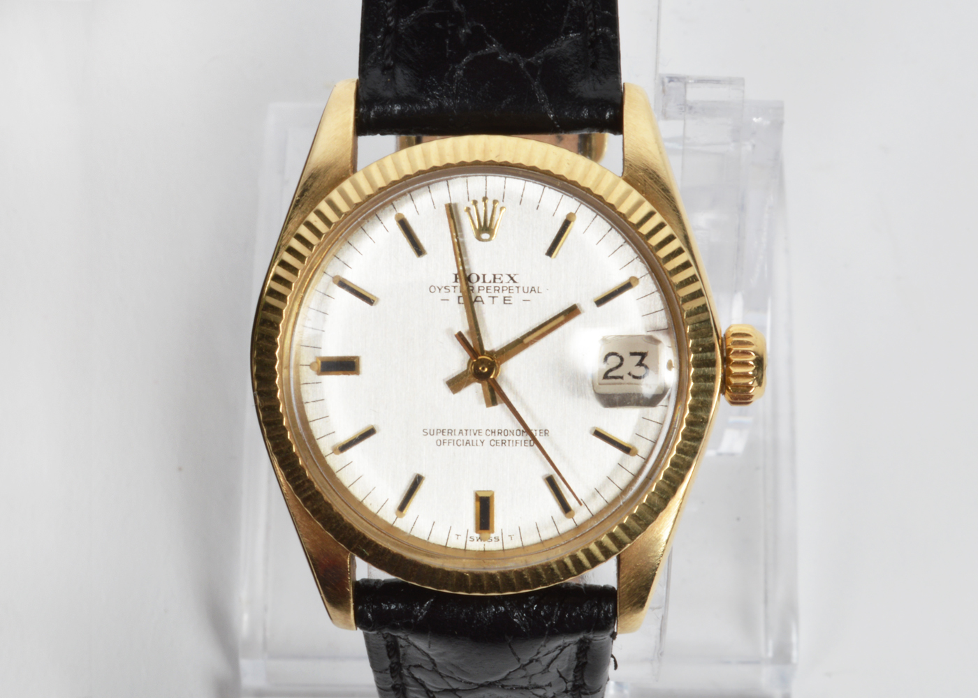 Vintage Women's 14K Gold Rolex Watch with Two Bands